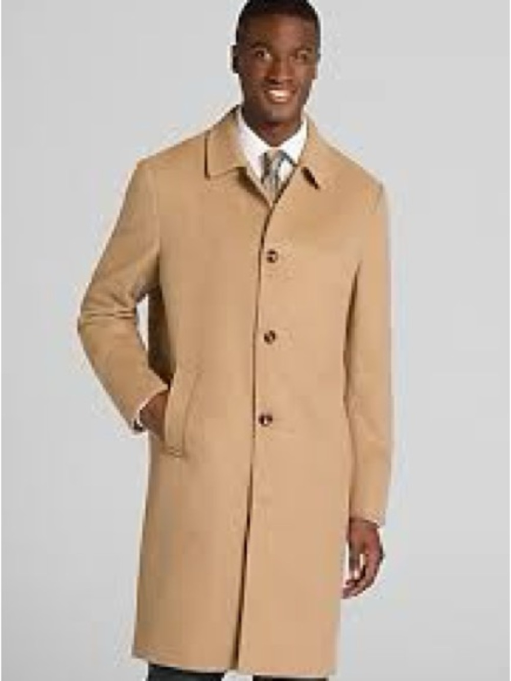 Jos. A. Bank Tan Single-Breasted wool  Coat